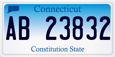 CT license plate AB23832