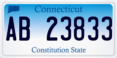 CT license plate AB23833