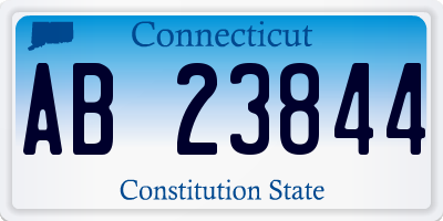 CT license plate AB23844