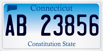 CT license plate AB23856
