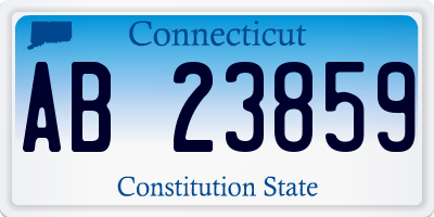 CT license plate AB23859