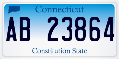 CT license plate AB23864