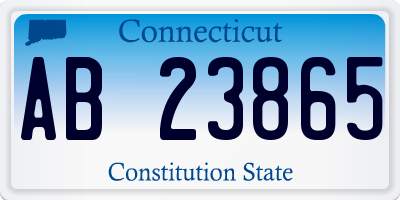 CT license plate AB23865