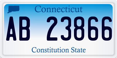 CT license plate AB23866