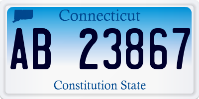 CT license plate AB23867