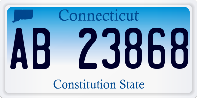 CT license plate AB23868