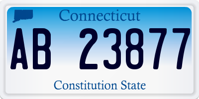 CT license plate AB23877