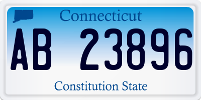 CT license plate AB23896