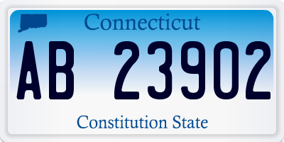 CT license plate AB23902