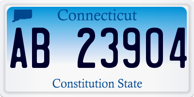 CT license plate AB23904