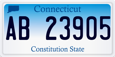 CT license plate AB23905