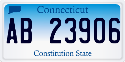 CT license plate AB23906