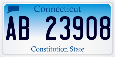 CT license plate AB23908