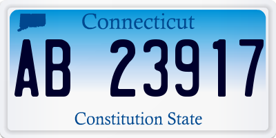 CT license plate AB23917