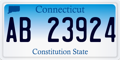 CT license plate AB23924