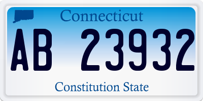 CT license plate AB23932