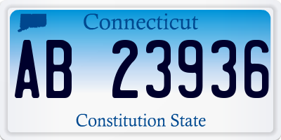 CT license plate AB23936