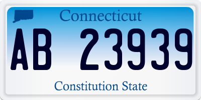 CT license plate AB23939