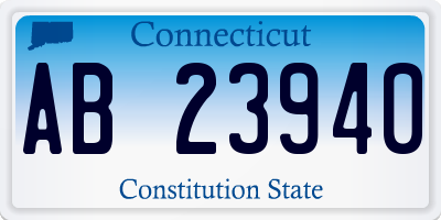 CT license plate AB23940