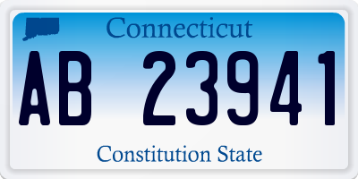 CT license plate AB23941