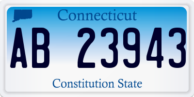 CT license plate AB23943