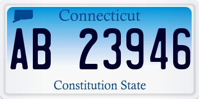 CT license plate AB23946