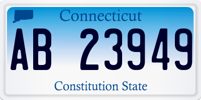 CT license plate AB23949