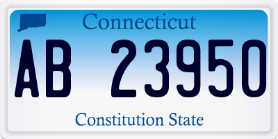 CT license plate AB23950