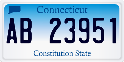 CT license plate AB23951