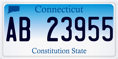 CT license plate AB23955