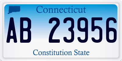 CT license plate AB23956