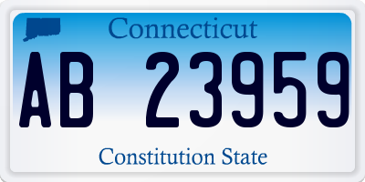 CT license plate AB23959