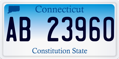 CT license plate AB23960