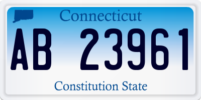 CT license plate AB23961