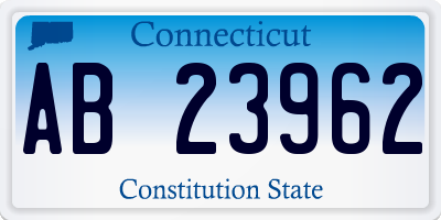 CT license plate AB23962