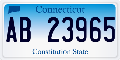 CT license plate AB23965