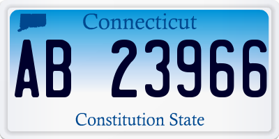 CT license plate AB23966