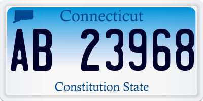 CT license plate AB23968