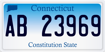 CT license plate AB23969