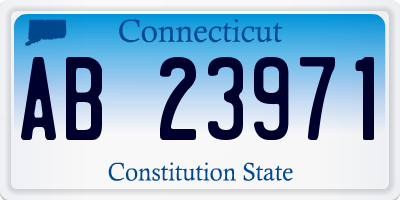 CT license plate AB23971