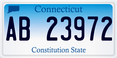 CT license plate AB23972