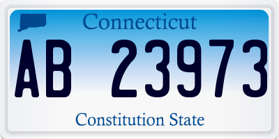 CT license plate AB23973