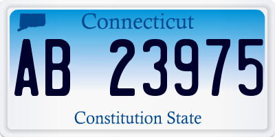 CT license plate AB23975