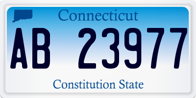 CT license plate AB23977