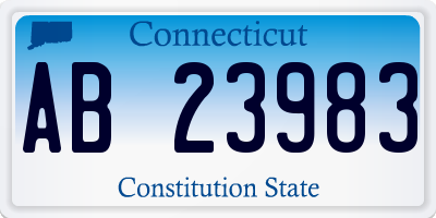 CT license plate AB23983