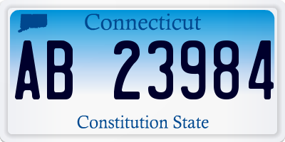 CT license plate AB23984