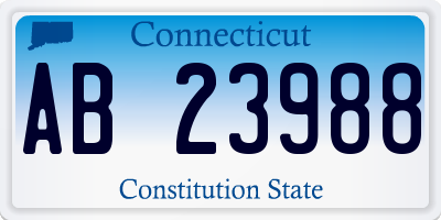 CT license plate AB23988