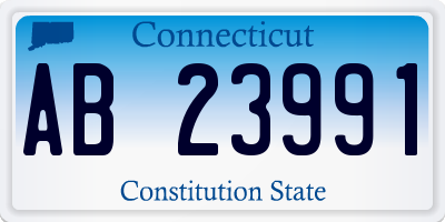 CT license plate AB23991