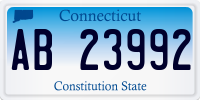 CT license plate AB23992