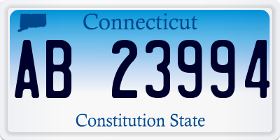 CT license plate AB23994